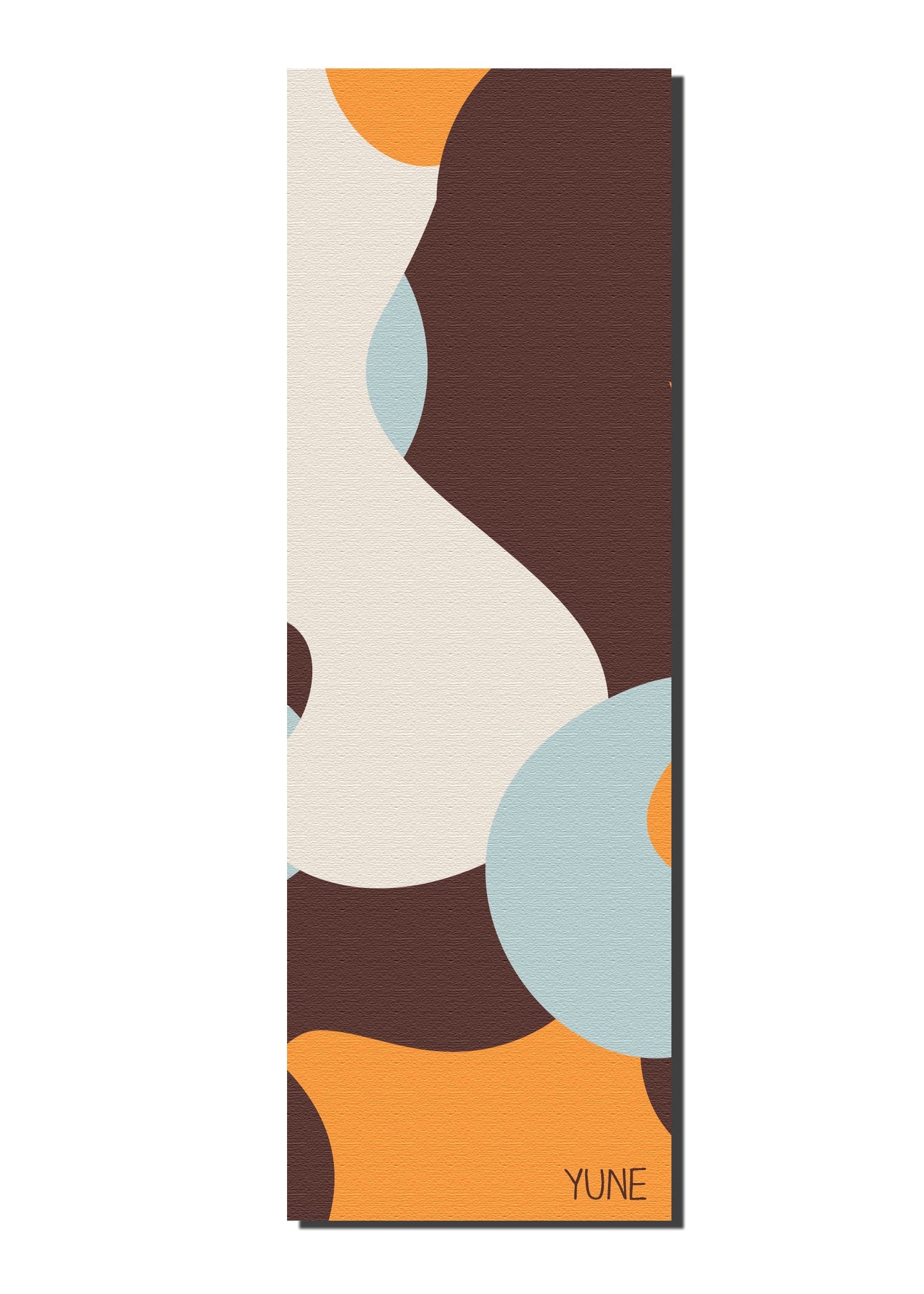 Tapis de yoga Yune Yoga marron à motifs abstraits, antidérapant
