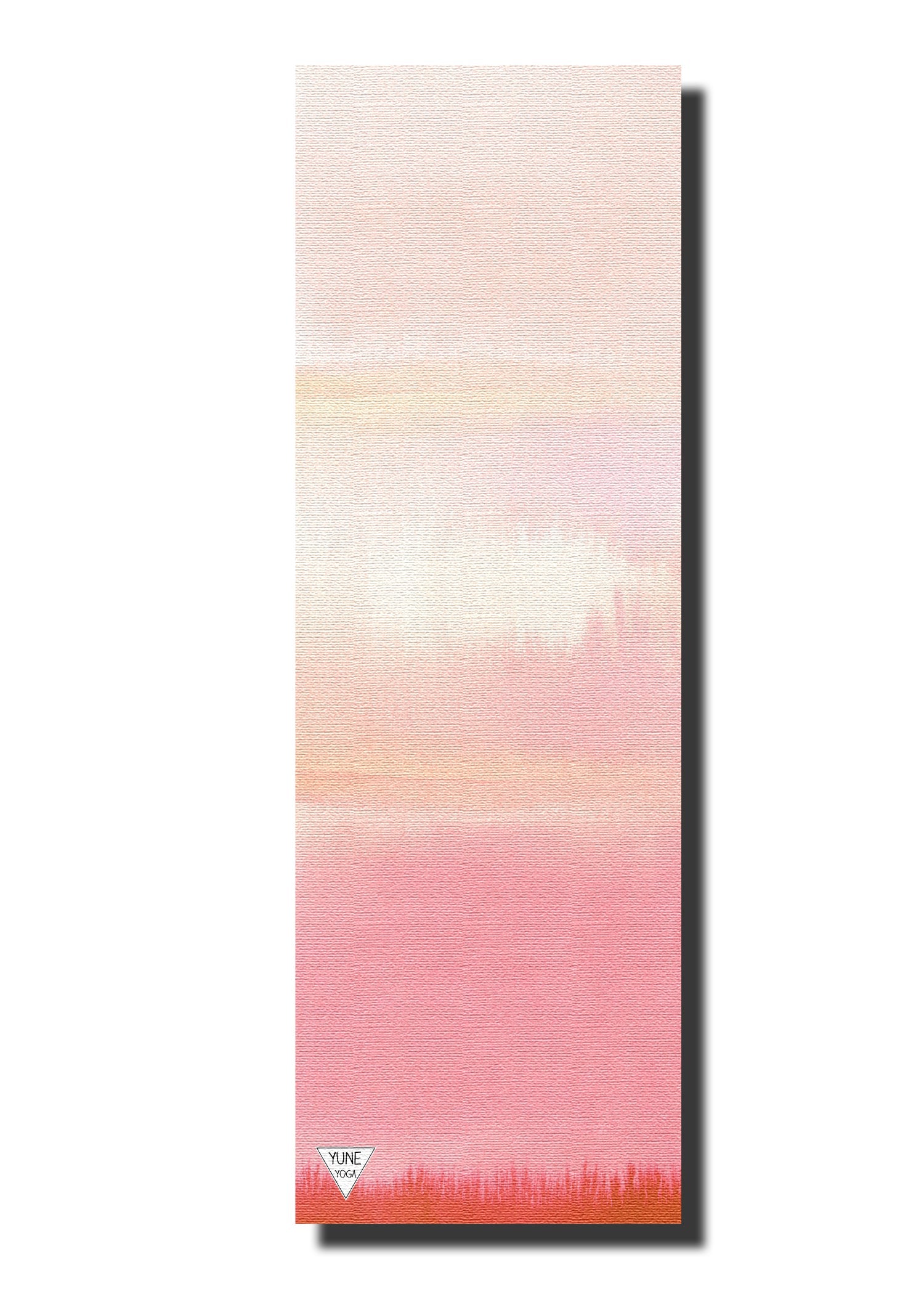 Tapis de yoga Hecate rose, dégradé clair, dessous antidérapant