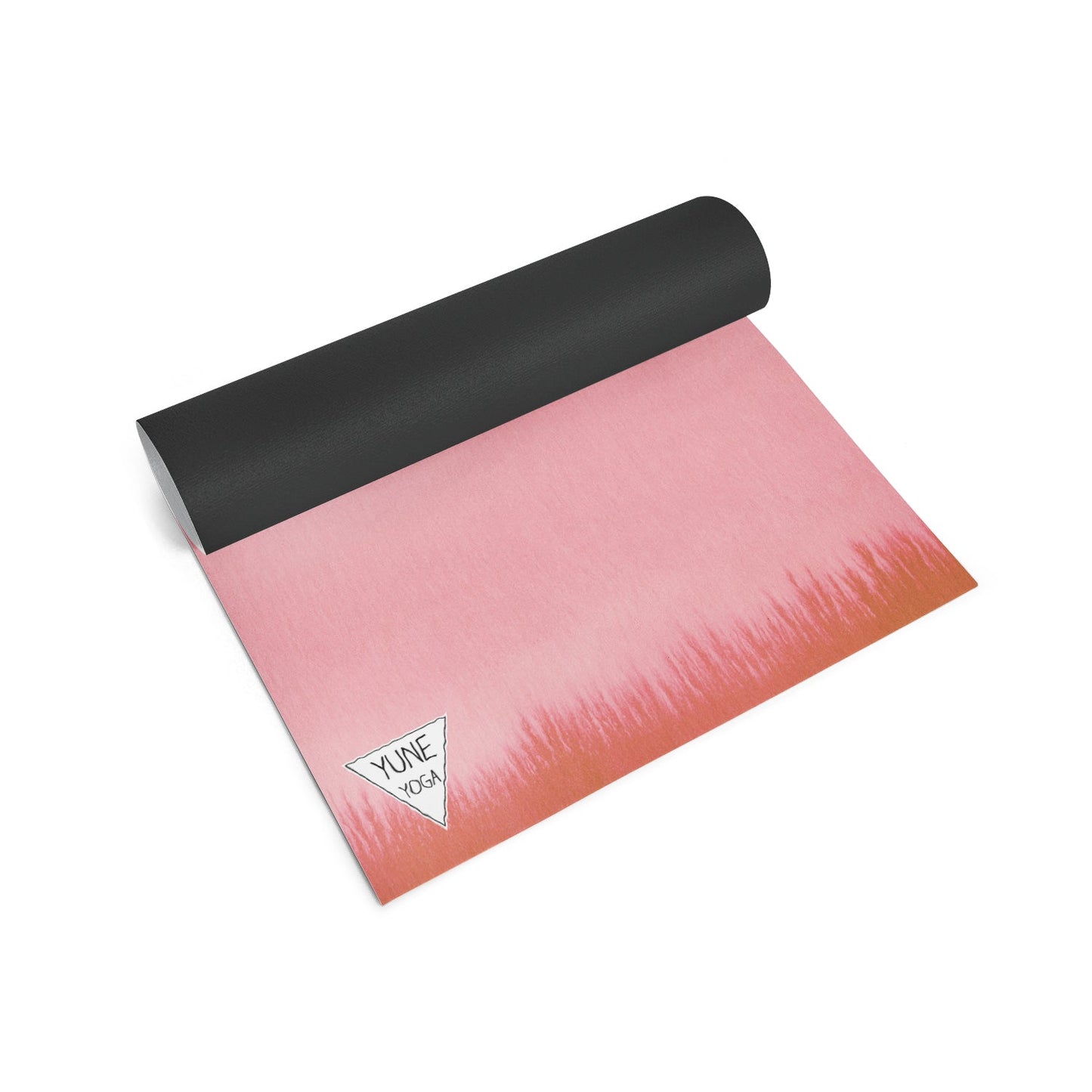Tapis de yoga Hecate rose dégradé, envers noir antidérapant