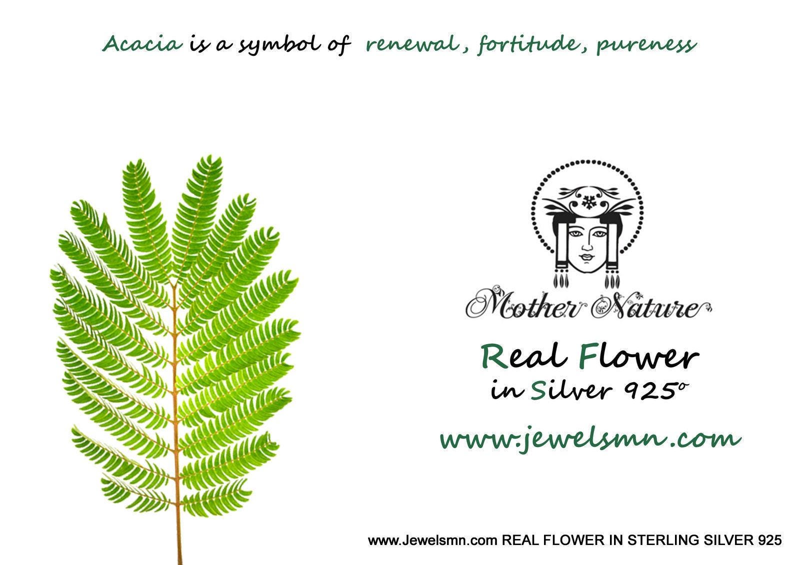 Carte Real Flower en Silver 925 avec logo Mother Nature