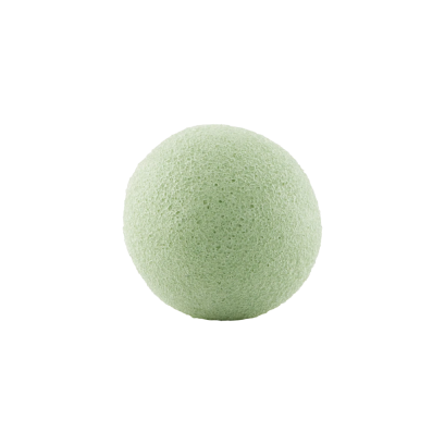 Éponge ronde verte, texture abrasive pour le nettoyage