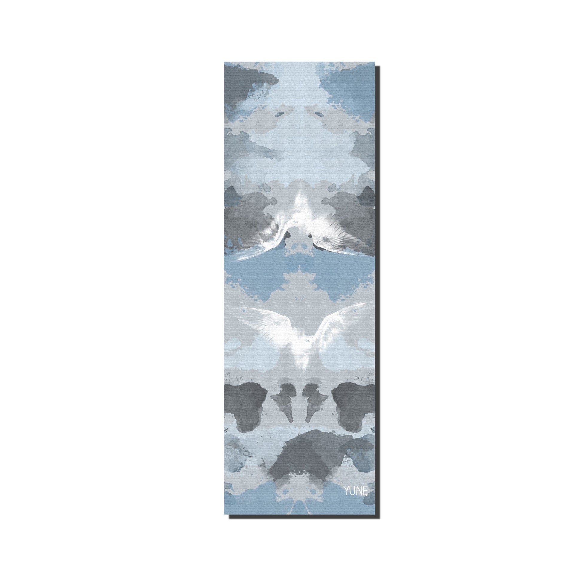 Tapis de yoga Yune Yoga 6 mm bleu antidérapant à motif
